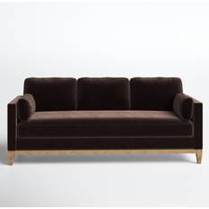 Joss & Main Pera Deep Brown Sofa 84" 3 Seater