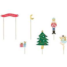 Multikleur Taartdecoraties PartyDeco Nutcracker Cake Topper Set