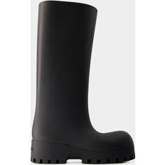 Faux Leather Rain Boots Balenciaga Bulldozer Boots Leather Black black