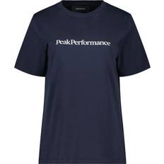 Peak Performance T-skjorter Peak Performance Big Logo Tee W Blue Shadow Størrelse XS