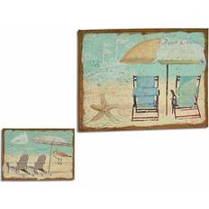 Wood Wall Decor Gift Decor Canvas Strand Multicolor Wall Decor