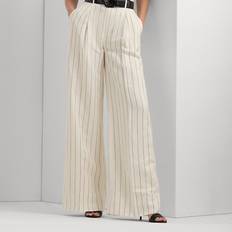 Ralph Lauren Women Pants Ralph Lauren Women's Striped Wide-Leg Pants Mascarpone Cream/black