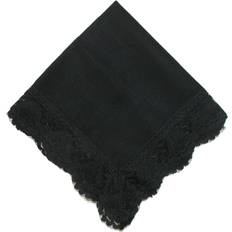 Donna Fazzoletti CTM Women's Twilight Beauty Black Lace Handkerchief, Grey