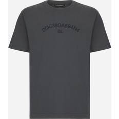 Dolce & Gabbana Grey Tops Dolce & Gabbana Cotton T-shirt with logo