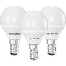 Light Bulbs Paul Russells paul russells LED Light Small Edison Screw E14, 40w Equivalent Bulb, 5.5W 470LM LED Bulbs, 6500K Daylight Lamps, Round Frosted G45 SES Golf Energy