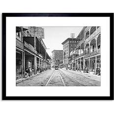 Blue Framed Art ARTERY8 Vintage Photo St Charles Street 1900 New Orleans Framed Art