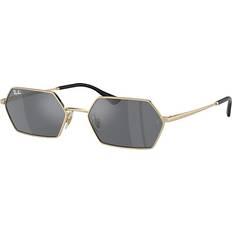 Women Sunglasses Ray-Ban Yevi Bio-based Light Gold Frame 55-18