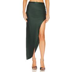 XXS Skirts Fleur Du Mal Women's High Slit Skirt Xs/Envy in Green Shop Bazaar