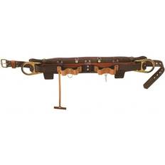 DIY Accessories Klein Tools 36 to 44" Waist Belt 2 Pocket, 5" Wide, Brown, Leather Part #5282N-21D