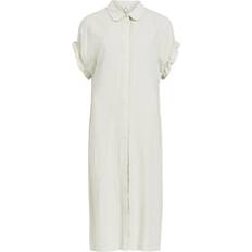 Chiffon Tøj Object Maxi Skjortekjole Grå