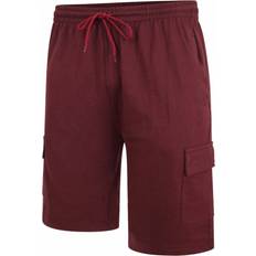 Kam Trousers & Shorts Kam Big Mens Light Weight Cargo Shorts Colour: Burgundy, 6X