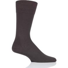 Falke Pair Brown Sensitive Berlin Virgin Wool Left and Right Socks With Comfort Cuff Men's 8.511 Mens