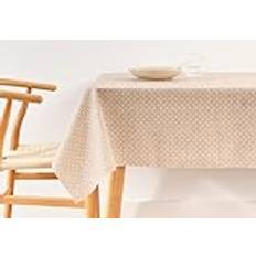 Beige Tablecloths Belum Stain-Proof Belum Plumeti White 100 x 80 cm Tablecloth White, Beige