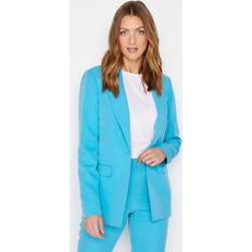 Zipper Blazers LTS Tall Scuba Crepe Blazer Aqua