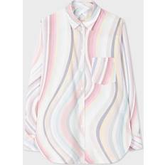 Multicoloured - Women Shirts Paul Smith PS Women's Faded 'Swirl' Cotton Shirt Multicolour