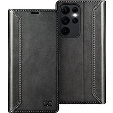 Samsung Galaxy S23 Ultra Wallet Cases Ocase for Samsung Galaxy S23 Ultra Wallet Case,PU Leather Flip Samsung Retro Case with RFID Blocking Kickstand Card Holder Shockproof Phone Cover for Galaxy