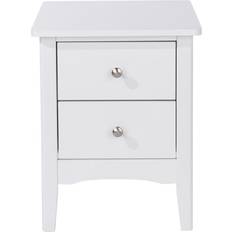 Metal - White Bedside Tables Home Source 2 Drawer White Bedside Table 38x38cm
