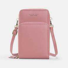 Faux Fur Crossbody Bags GZUK Rose Women 5 Card Slots 6.3 Inch Phone Bag Solid Crossbody Bag