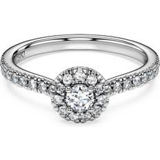 Swarovski Diamanter Smykker Swarovski Eternity Strahlenkranz-Solitärring Runde Form - Sterlingsilber