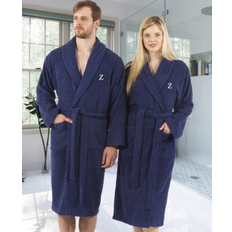 Unisex Sleepwear Authentic Hotel and Spa Linum 100% Turkish Cotton Personalized Terry Bath Robe Navy Z