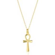 Spero London Sterling Silver Egyptian Ankh Necklace