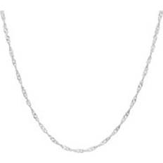 Spero London Twisted Curb Singapore Sterling Silver Chain Adjustable