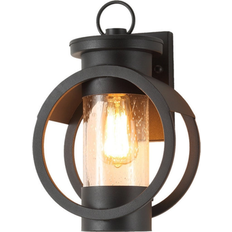 Oukaning Outdoor Waterproof Lantern Flush Mount Wall Light