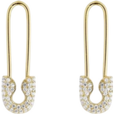 Smycken Spero London Pave Safety Pin Earring Jewelled Sterling Silver