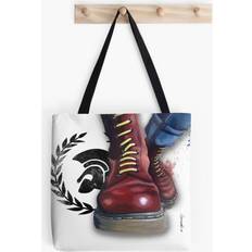 BearLad Tote Bags Skinhead doc martens and trojan, Nikki Morris artist Grocery for School Library Gym