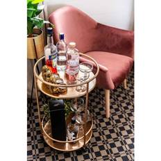 Small Round Bar Cart/Drinks Trolley Table