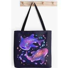 BearLad Tote Bags Cosmic Whale Shark Grocery for School Library Gym