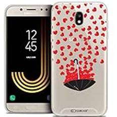 Caseink fodral för Samsung Galaxy J5 2017 J530 5.2 fodral [kristallgel HD mönster kollektion kärlek alla hjärtans dag design kärlek paraply design mjuk ultratunn tryckt i Frankrike]