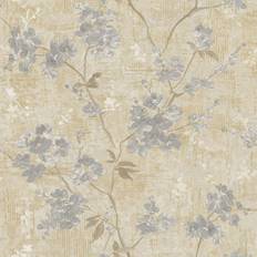 Wallpapers Grandeco Paul Moneypenny Grey Anethe Blossom Trail Textured Neutral Wallpaper For Grandeco