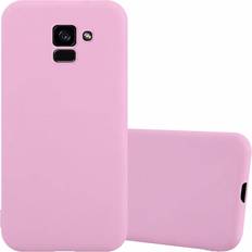 Cadorabo CANDY ROSA, Samsung Galaxy A5 2018 Case for Samsung Galaxy A5 2018 Cover Protection TPU Silicone Gel Back case Pink