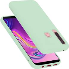 Cadorabo TPU Liquid Silicone Case Hülle für Samsung Galaxy A9 2018 Galaxy A9 2018 Smartphone Hülle, Grün