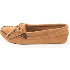 Beige - Mujer Mocasines Minnetonka Women's Kilty Suede Softsole Moccasin,Taupe,8.5