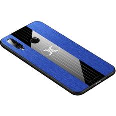 Huawei P30 Lite Mobile Phone Cases Keshen For Huawei P30 Lite XINLI Stitching Cloth Textue Shockproof TPU Protective CaseBlue