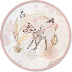 Wall Clocks Kid's Room Disney Bambi Sketch Pink