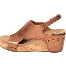 Corkys Carley Metallic Wedge Sandals