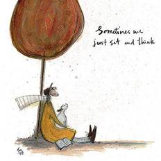 Canvas Posters Pyramid Toft Sometimes we Just Sit and Think Poster 30x30cm