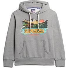 Orange - Sweat à capuche Pulls Superdry Travel Postcard Hoodie - Grau