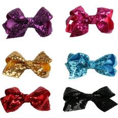 Frcolor Pcs Bling Sequins Hair Bow Clips Hair Clips Barrettes Hairpins Clip