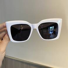 Shein Leopard butterfly framed sunglasses women large frame cat's eye street photo sun glasses retro sunglasses