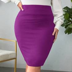 5XL Skirts Shein Plus High Waist Pencil Skirt