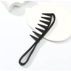 Shein Large Texture Combs Wide Tooth Curl Comb, 1pc Shark Teeth Hairstyle Curly