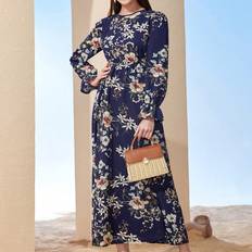 Floral Print Flare Sleeve Dress
