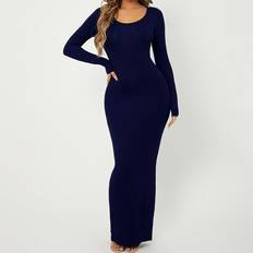 Shein Clothing Shein Solid Maxi Bodycon Dress