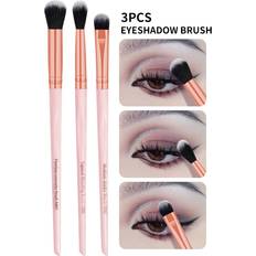 Makeup Shein MAANGE 3pcs Professional Eye Makeup Brush Set,Eye Shadow Brush,Smudge Brush,Makeup Tools With Soft Fiber For Easy Carrying,Brush For Travel