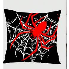 Polyester Örngott Shein 1pc Spider Shaped Pillowcase Örngott Röd