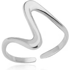 Unisex Ringar Shein 1pc Simple & Fashionable Irregular Shape Stainless Steel Open Ring For Daily Wear unisex